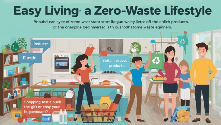 Zero waste home made easy: beginner tips to start a zero-waste lifestyle, reduce your footprint, save money, and live more sustainably with our complete guide